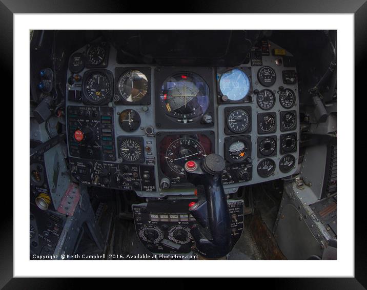 F-4 Phantom cockpit Framed Mounted Print by Keith Campbell