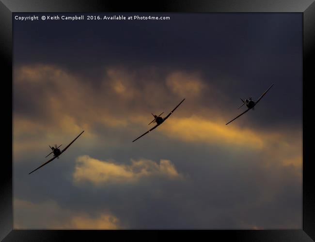 Dusk Harvard Trio Framed Print by Keith Campbell