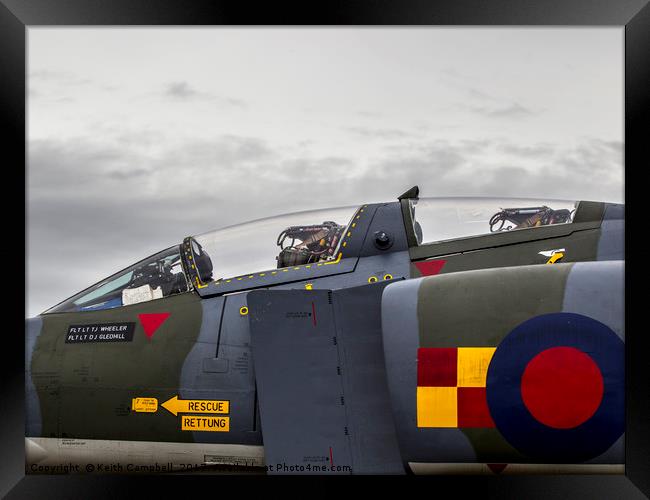 RAF F-4 Phantom XV490 cockpits Framed Print by Keith Campbell