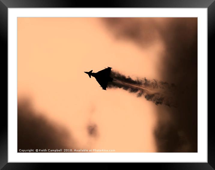 Sunset Typhoon Framed Mounted Print by Keith Campbell