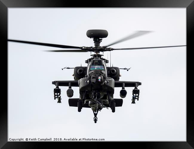 British Army AH-64 Apache Framed Print by Keith Campbell