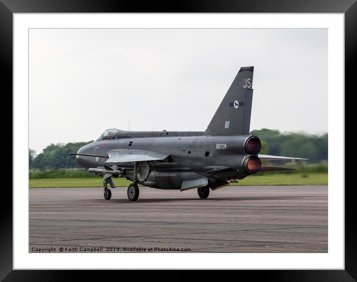 RAF Lightning jet Framed Mounted Print by Keith Campbell