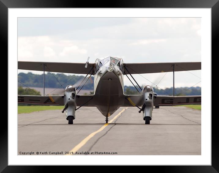 Dragon Rapide Framed Mounted Print by Keith Campbell