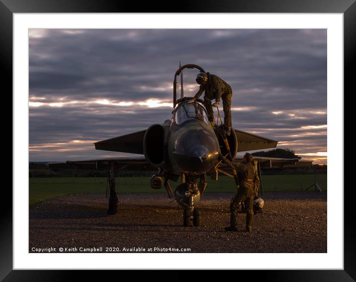 SAAB Viggen and crew Framed Mounted Print by Keith Campbell