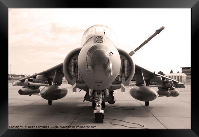 RAF Harrier Framed Print by Keith Campbell