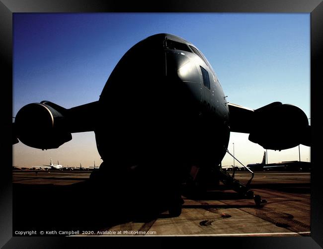 USAF C-17 GLOBEMASTER II Framed Print by Keith Campbell