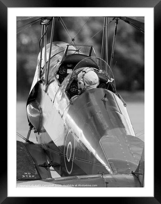 Tiger Moth Framed Mounted Print by Keith Campbell