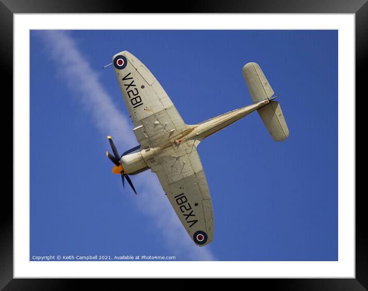 Hawker Sea Fury Framed Mounted Print by Keith Campbell