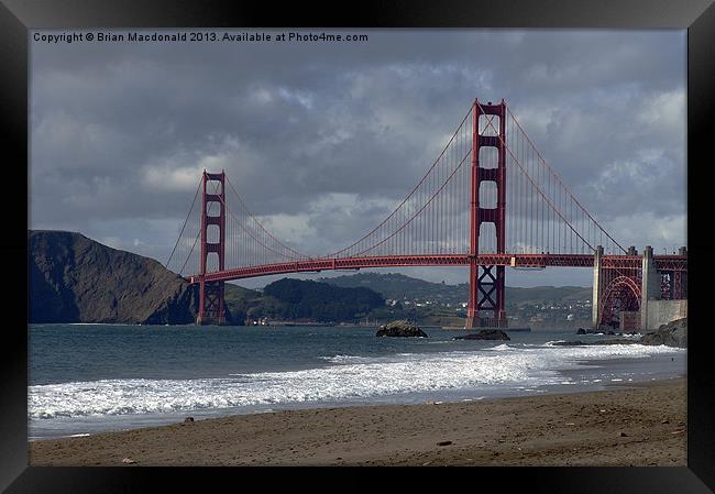 Golden Gate Framed Print by Brian Macdonald