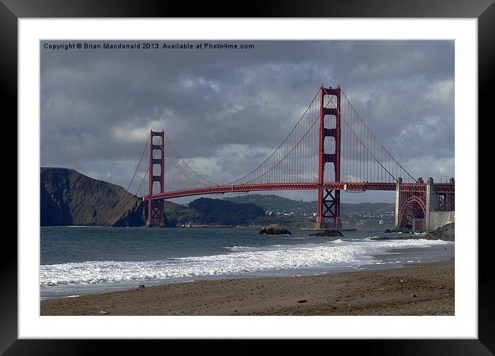 Golden Gate Framed Mounted Print by Brian Macdonald