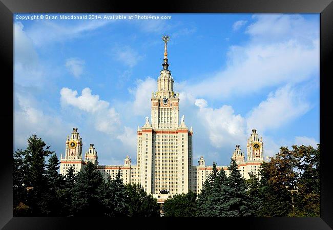 Moscow State University Framed Print by Brian Macdonald