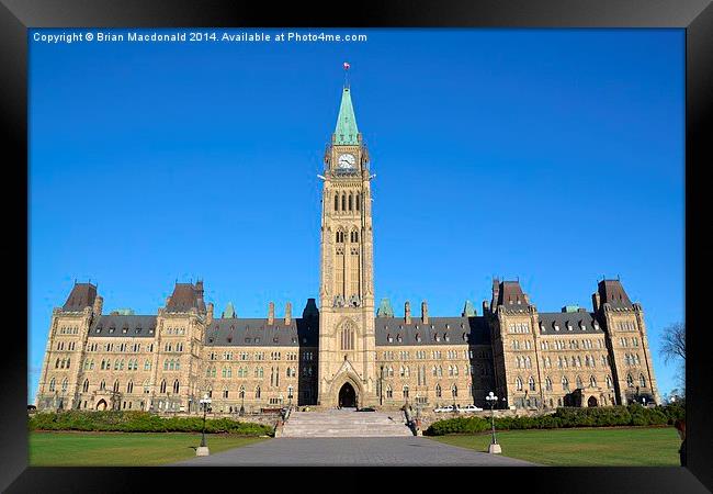 Peace Tower Framed Print by Brian Macdonald
