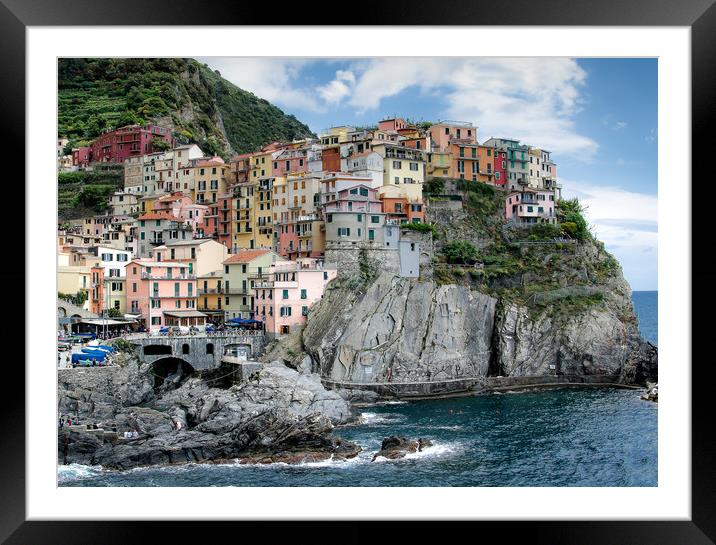 Manarola, Cinque Terre, Italy Framed Mounted Print by ANDREW HUDSON