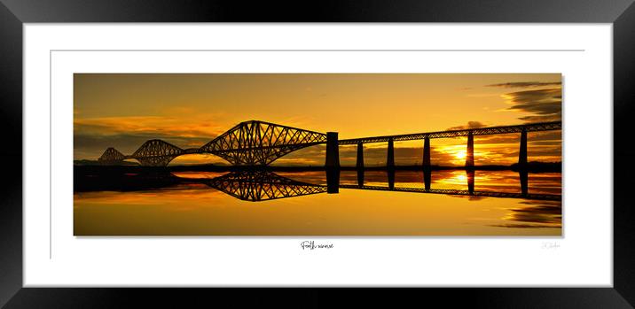 Forth sunrise. Forth bridge Scotland Framed Mounted Print by JC studios LRPS ARPS