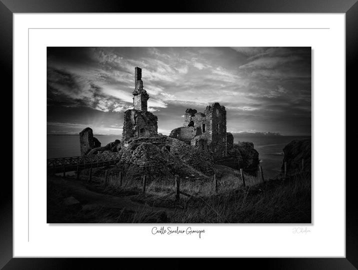  Castle Sinclair Girnigoe. Scotland, Scottish,  Framed Mounted Print by JC studios LRPS ARPS