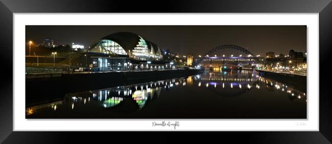  Newcastle at night panoramic  Framed Print by JC studios LRPS ARPS