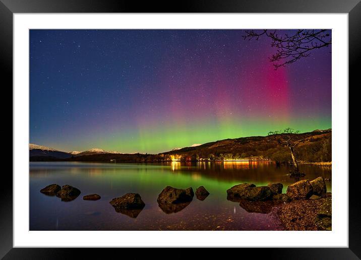 Aurora over Loch Lomond Framed Mounted Print by JC studios LRPS ARPS