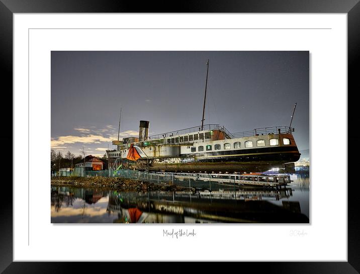 Maid of the loch Scotland Paddle steamer Loch Lomo Framed Mounted Print by JC studios LRPS ARPS