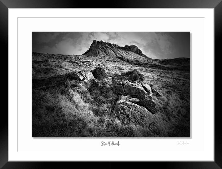 Stac Pollaidh in mono  black and white Framed Mounted Print by JC studios LRPS ARPS