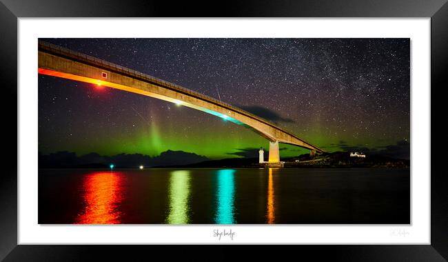 Skye bridge. Aurora, meteor, satellites, Framed Print by JC studios LRPS ARPS