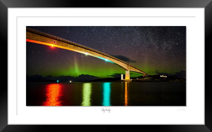 Skye bridge. Aurora, meteor, satellites, Framed Mounted Print by JC studios LRPS ARPS