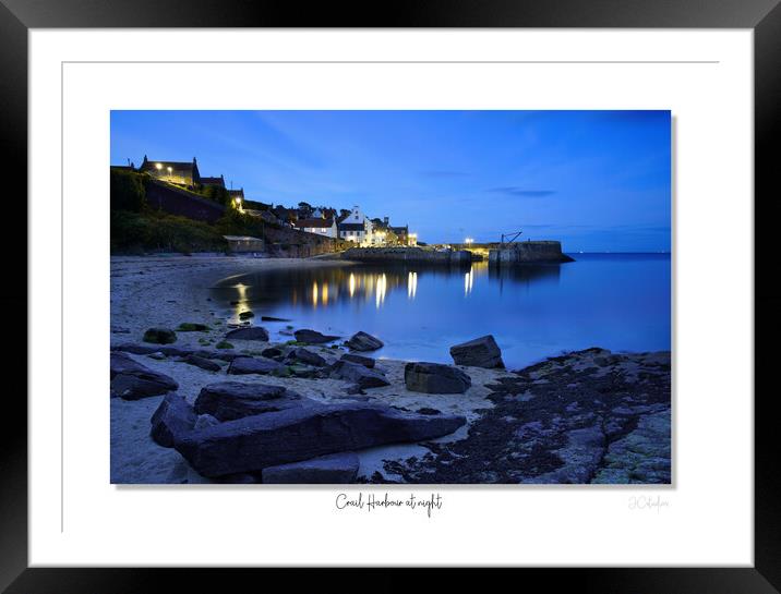 Crail harbour at night Framed Mounted Print by JC studios LRPS ARPS
