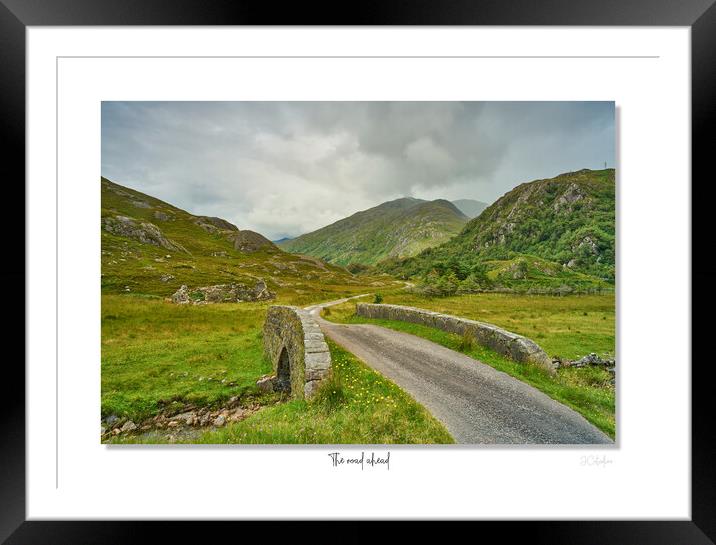 The road ahead, Highlands of  bonnie Scotland Framed Mounted Print by JC studios LRPS ARPS