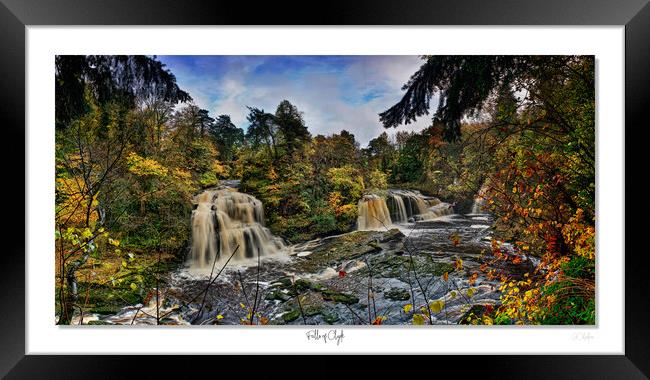 Falls of Clyde in  autumn Framed Print by JC studios LRPS ARPS