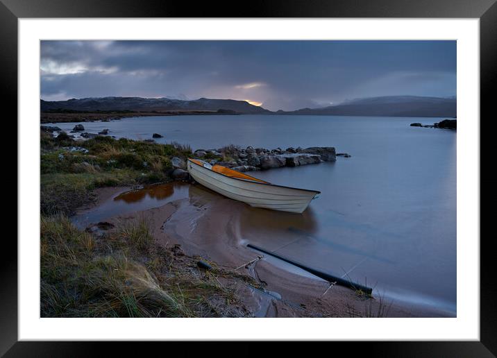 Small  boat at loch edge Framed Mounted Print by JC studios LRPS ARPS