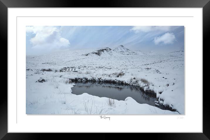 The Quinag in winter at Assynt in  Scotland Framed Mounted Print by JC studios LRPS ARPS