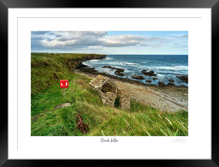 Beach  shelter Nybster Scotland  Framed Mounted Print by JC studios LRPS ARPS