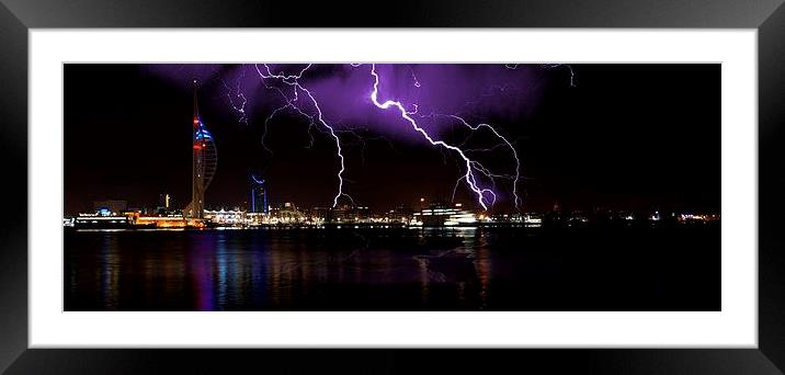  Storm over Portsmouth on canvas by JCstudios Framed Mounted Print by JC studios LRPS ARPS