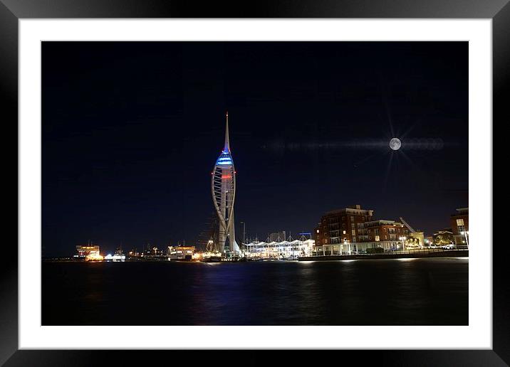  Portsmouth at night. Large Canvas by JCstudios Framed Mounted Print by JC studios LRPS ARPS