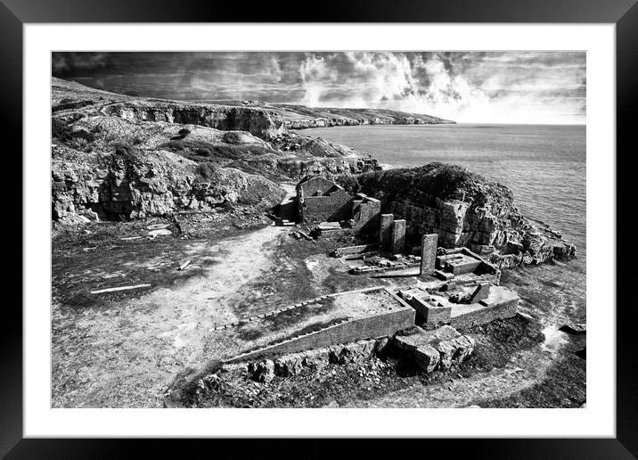 Winspit Quarry, Dorset Framed Mounted Print by JC studios LRPS ARPS