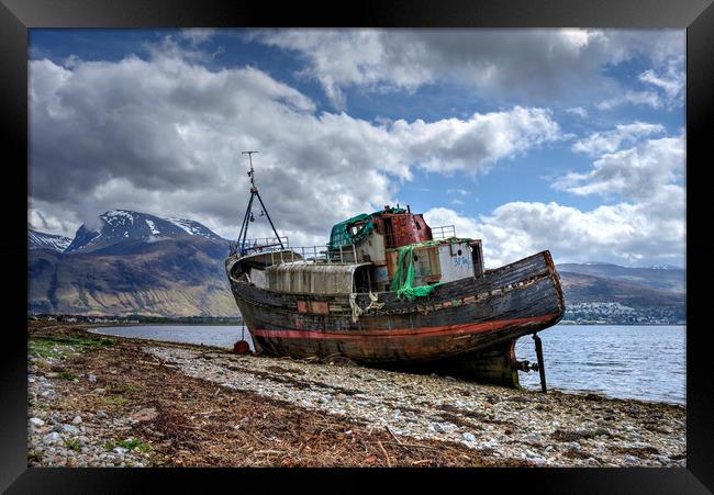 Fishing boat with Ben Nevis in background Framed Print by JC studios LRPS ARPS