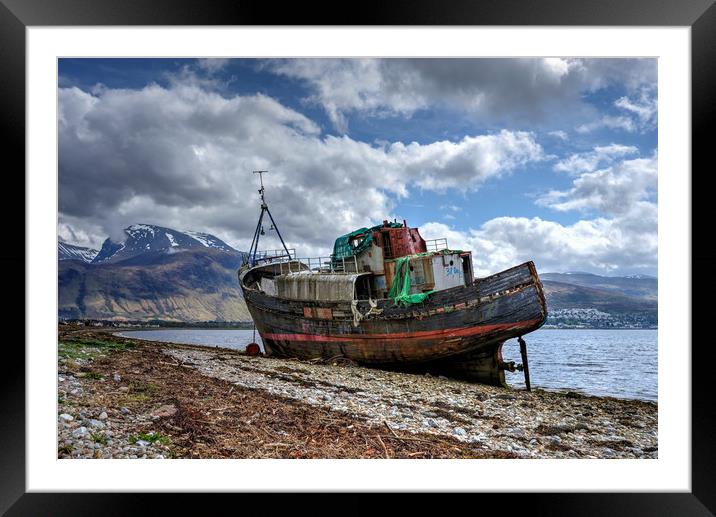 Fishing boat with Ben Nevis in background Framed Mounted Print by JC studios LRPS ARPS