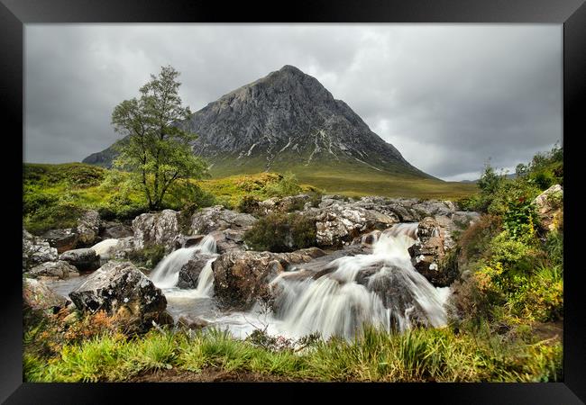 Etive waterfall in early Autumn Framed Print by JC studios LRPS ARPS
