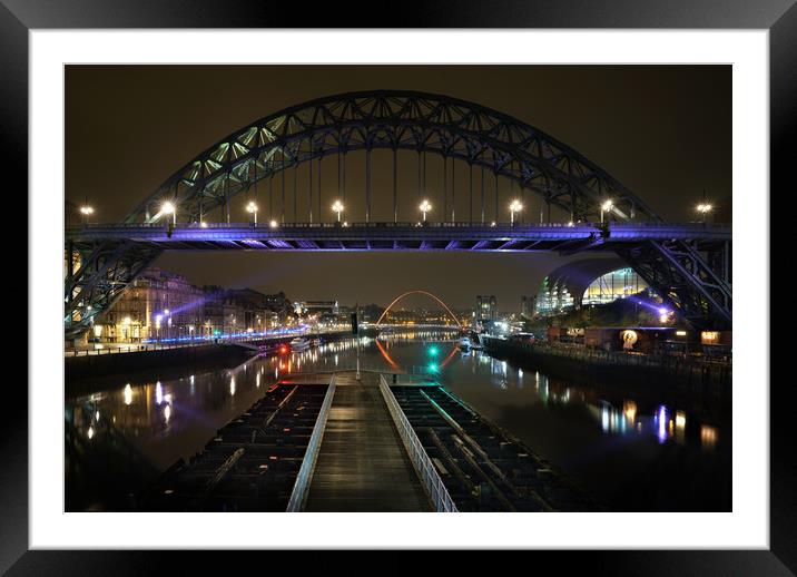 Newcastle Bridges Framed Mounted Print by JC studios LRPS ARPS