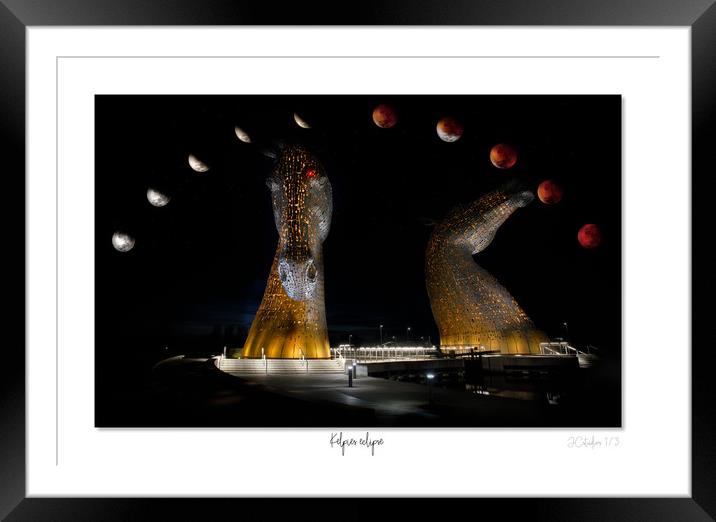 Kelpies eclipse Framed Mounted Print by JC studios LRPS ARPS