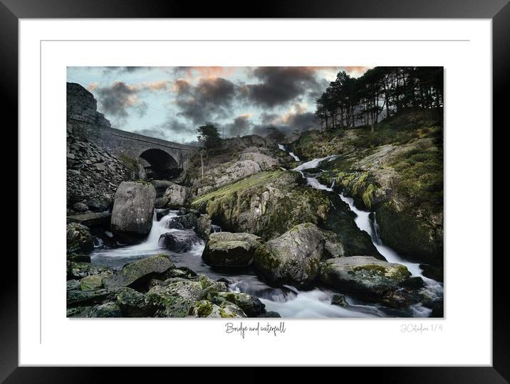 Bridge and waterfall. Framed Mounted Print by JC studios LRPS ARPS