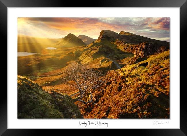 Lonely Tree at Quiraing  Framed Print by JC studios LRPS ARPS