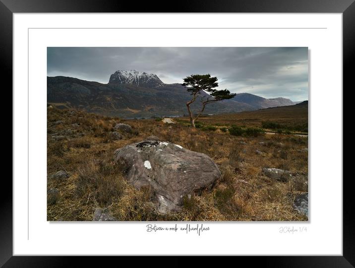 Stuck between a rock and a hard place Framed Mounted Print by JC studios LRPS ARPS