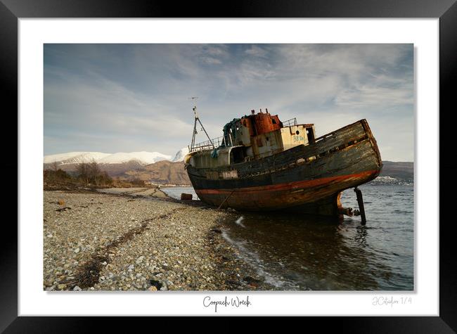 Corpach Wreck in winter Framed Print by JC studios LRPS ARPS