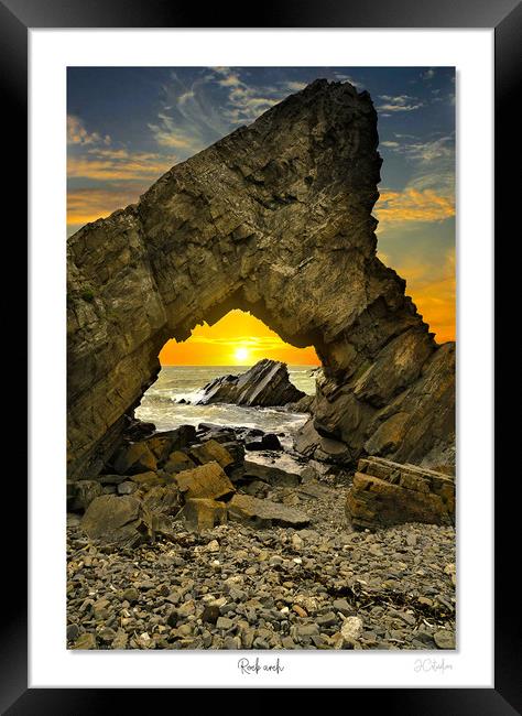 Arch rock sunset Framed Print by JC studios LRPS ARPS