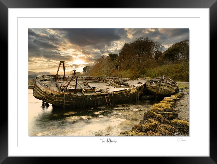 Two old boats Framed Mounted Print by JC studios LRPS ARPS