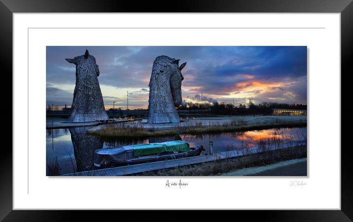 A new dawn (Kelpies) Framed Mounted Print by JC studios LRPS ARPS