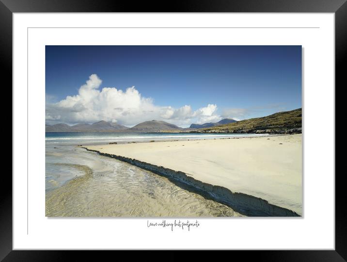 Leave nothing but footprints Framed Mounted Print by JC studios LRPS ARPS