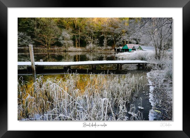 Boat sheds in winter Framed Print by JC studios LRPS ARPS