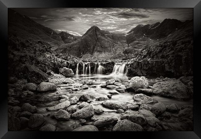 Mono fairy pools Skye, Scotland, Framed Print by JC studios LRPS ARPS