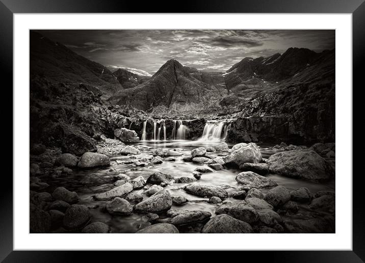 Mono fairy pools Skye, Scotland, Framed Mounted Print by JC studios LRPS ARPS